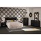 Modern 5 Drawer Dresser with Chrome Handles and Curved Base for Home Organization